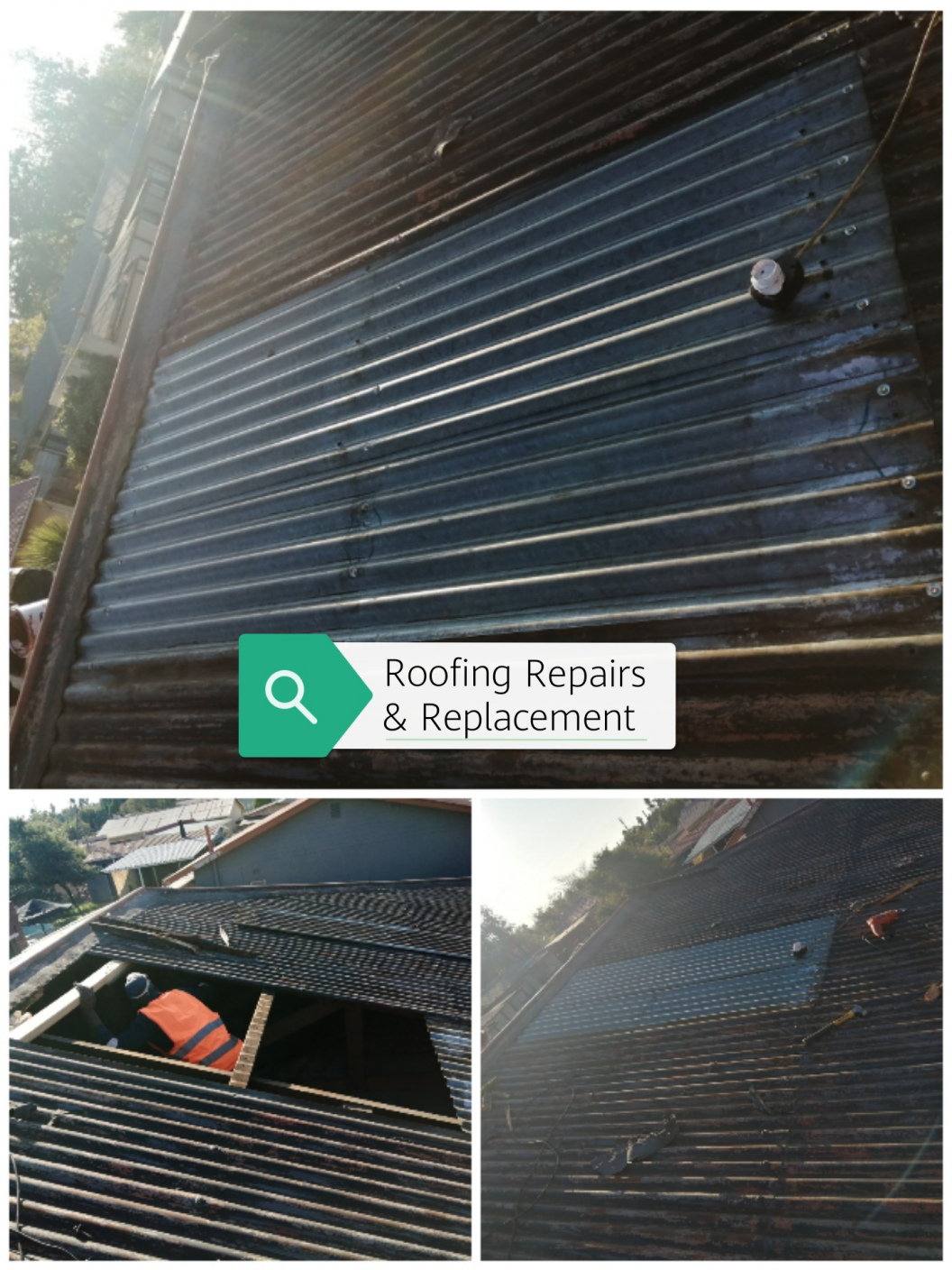current roofing project site